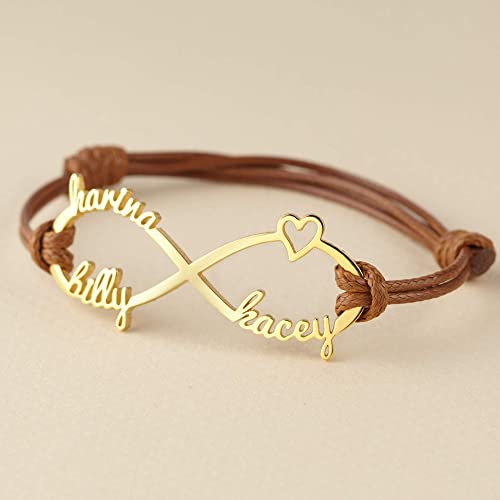 Moederarmband met kindernamen, Infinity-armband met namen, Moederjuwelen