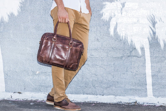 Genuine Leather Sleek Briefcase