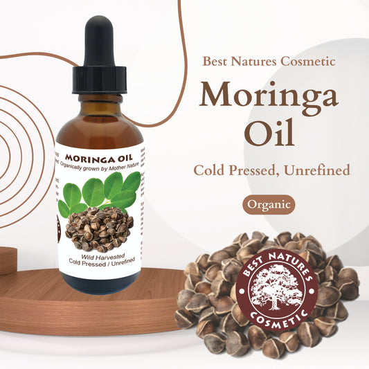 Huile de graines de Moringa (biologique, pressée à froid, non raffinée)