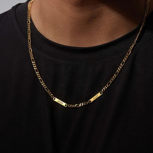 Vader Ketting Met Kinder Namen, Gegraveerde Vader Ketting