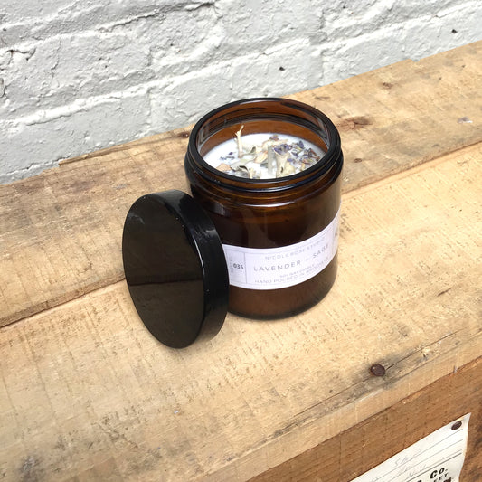 Lavendel + Witte Salie Geurende Sojawaskaars voor Aromatherapie