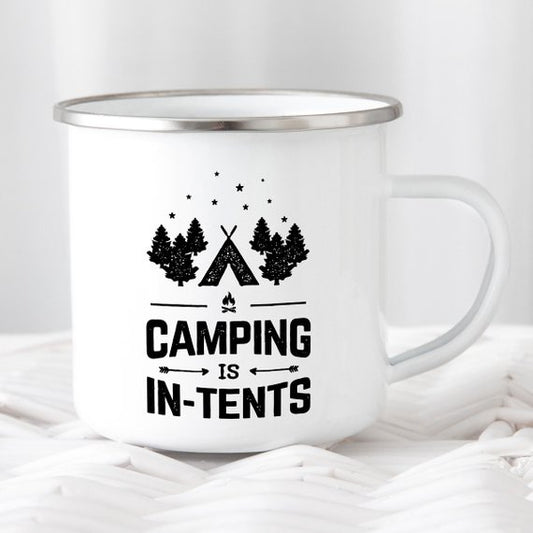 Mug de camping Tasse émaillée Mug feu de camp Camping est