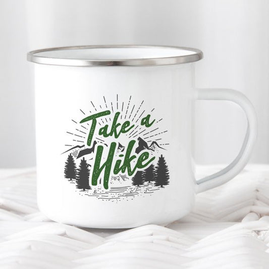 Wandelcadeau voor Wandelaar Emaille Mok Wanderlust