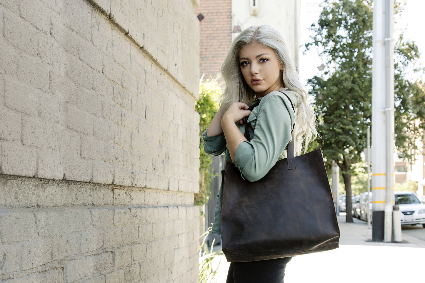 Shopper met onafgewerkte rand