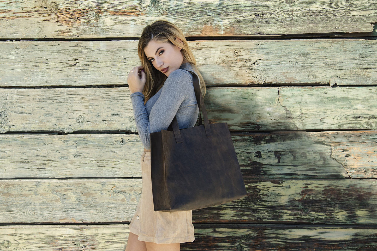 Shopper met onafgewerkte rand