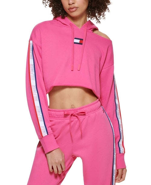 Sweat à capuche court de sport Tommy Hilfiger pour femme