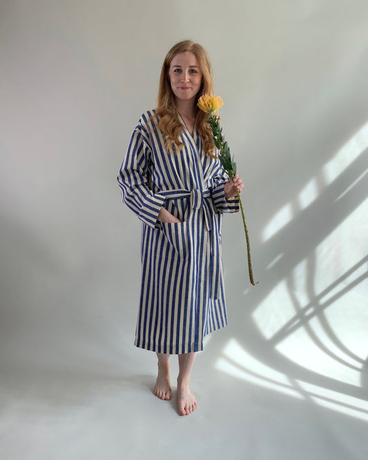 Peignoir tissé à la main Olé | Bleu