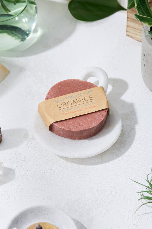 Savon visage bio / Savon pour le visage bio / Savon à l'argile rose / Savon à l'argile