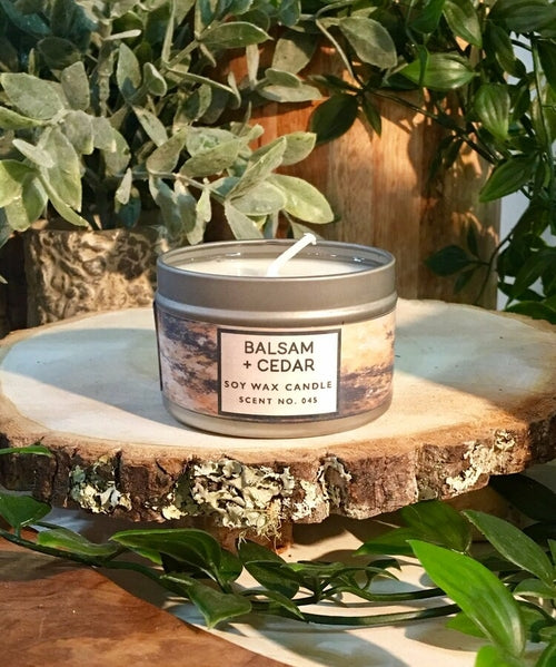 Bougie en cire de soja baume + cèdre