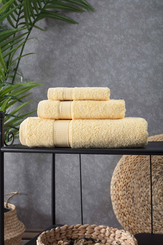 Ensemble de 3 serviettes de bain en coton turc