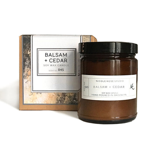 Bougie en cire de soja baume + cèdre