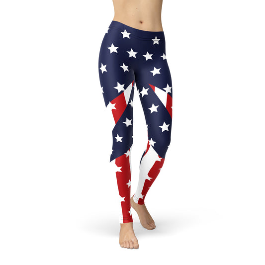 Dameslegging met Amerikaanse vlag