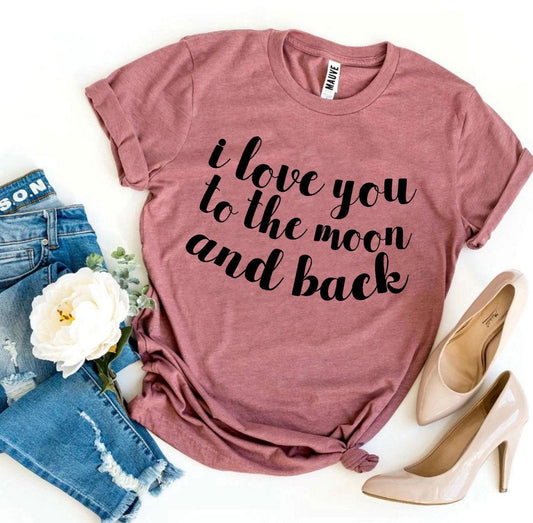 Ik hou van je tot aan de maan en terug T-shirt