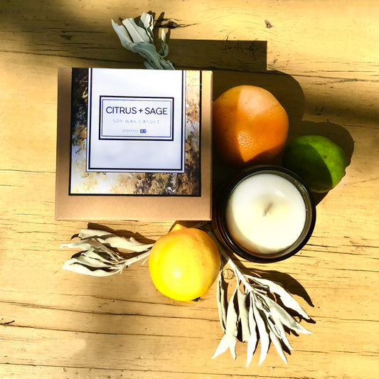 Sojawas Kaars met Citrus en Salie
