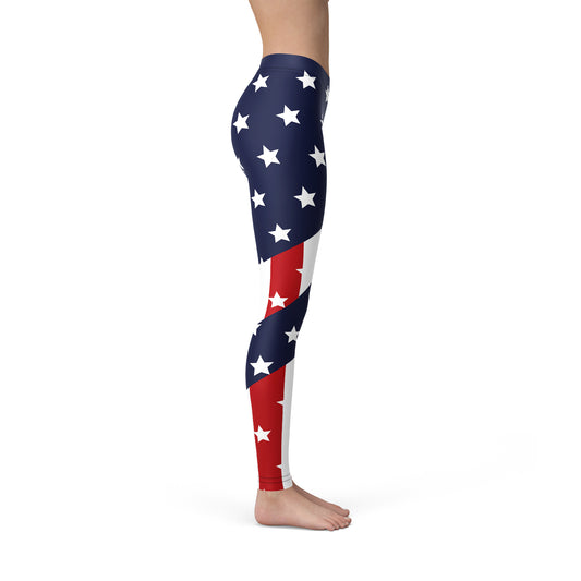 Dameslegging met Amerikaanse vlag