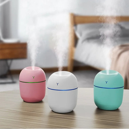 Draagbare Ultrasone Luchtbevochtiger USB Aroma Essentiële Olie Diffuser LED