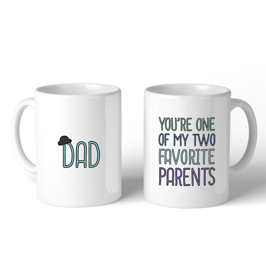 Twee favoriete ouders koffiemok voor Vaderdag