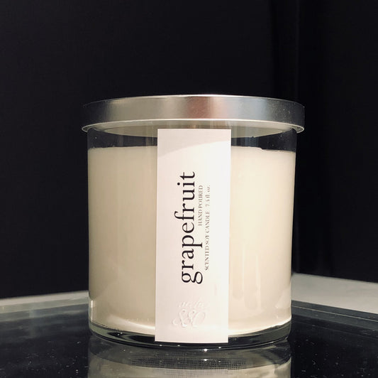 bougie parfumée au pamplemousse