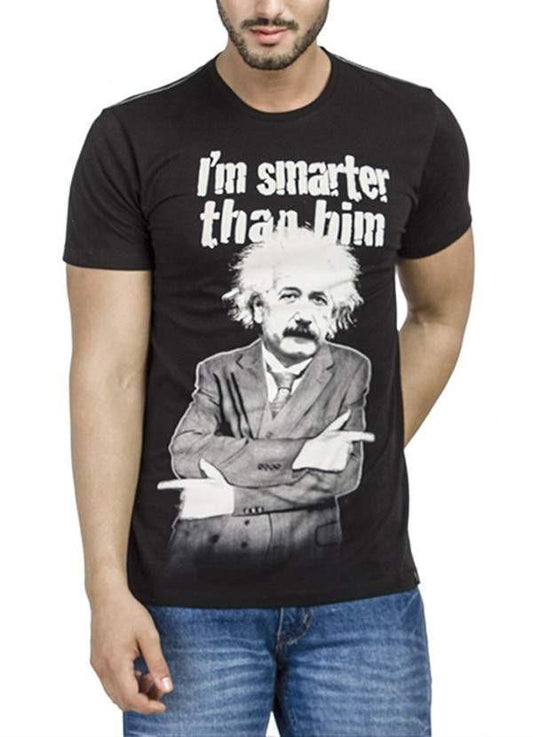 T-shirt Homme Manches Courtes Noir "Einstein I'm Smarter"