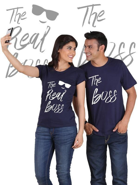 T-shirts de couple The Real Boss