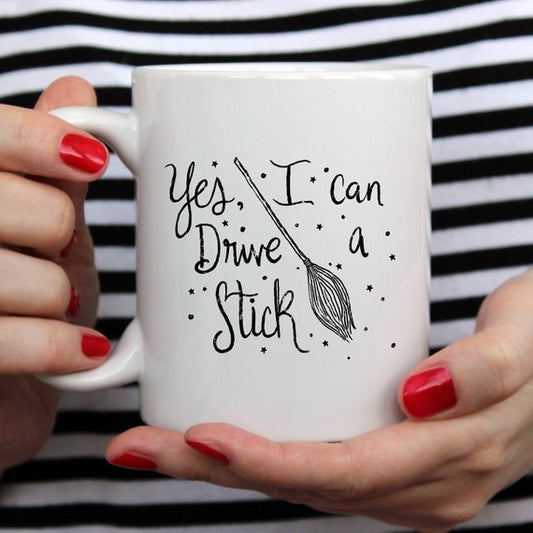 Mug "Oui, je sais conduire une manuelle", Mugs Sorcière, Halloween