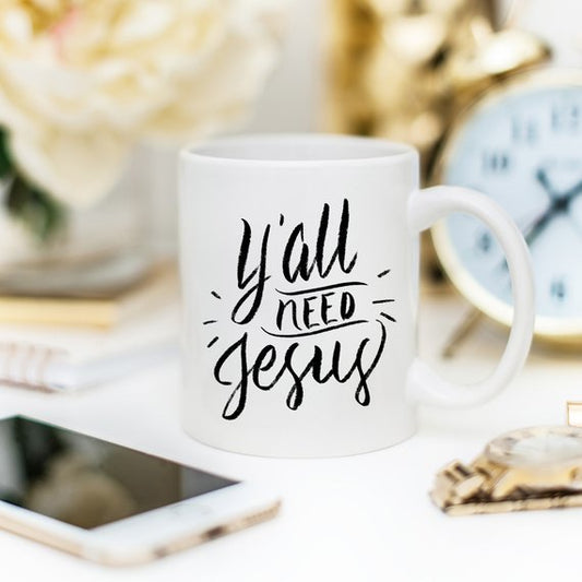 Vous avez tous besoin de Jésus, Tasse à café, Mug, Drôle