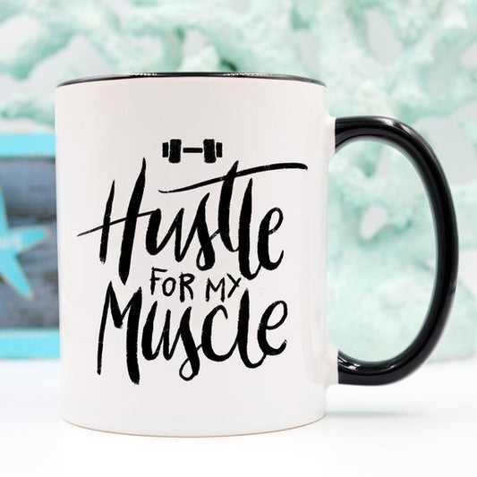 Koffiemok Gewichtheffen, Hustle For The Muscle,