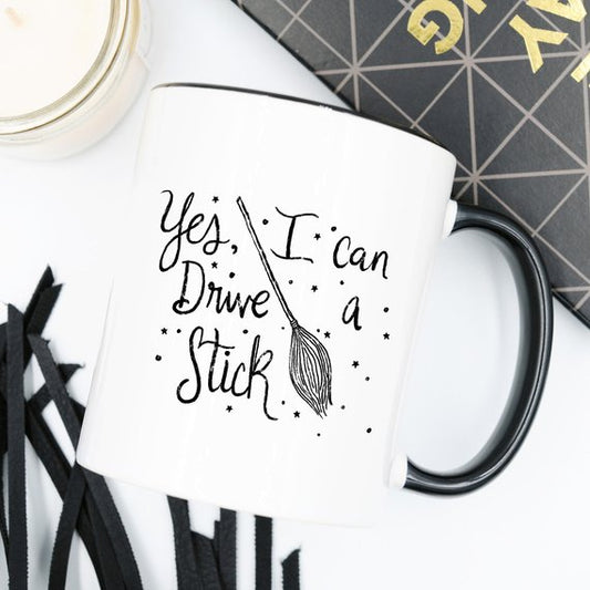 Mug "Oui, je sais conduire une manuelle", Mugs Sorcière, Halloween