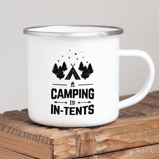 Mug de camping Tasse émaillée Mug feu de camp Camping est