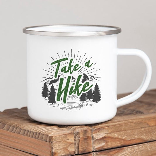 Wandelcadeau voor Wandelaar Emaille Mok Wanderlust