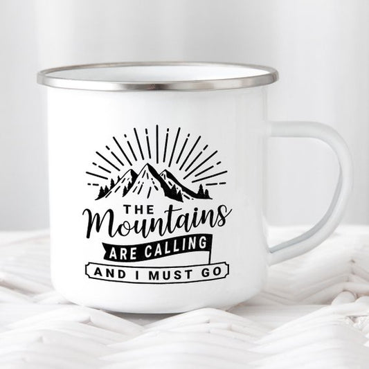 Mug émaillé Montagne Mug de camping Wanderlust Le